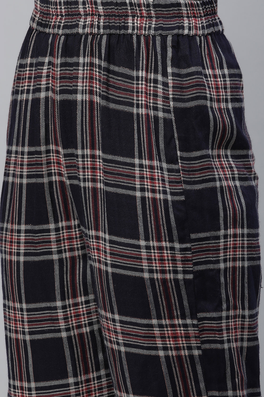 Blue Checker Kurta &amp; Narrow Palazzo Co-ord Set