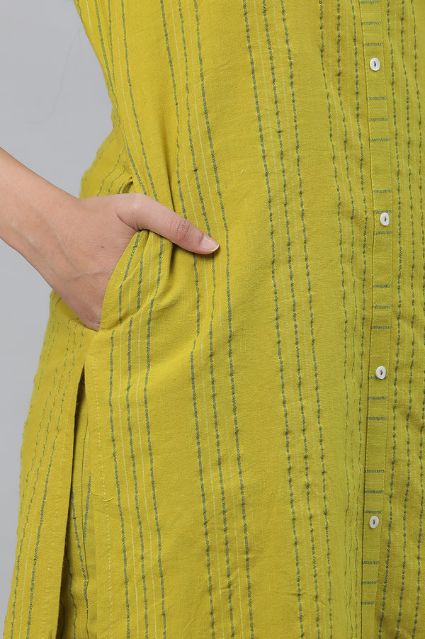 Green Stripe Kurta & Trouser Co-ord Set