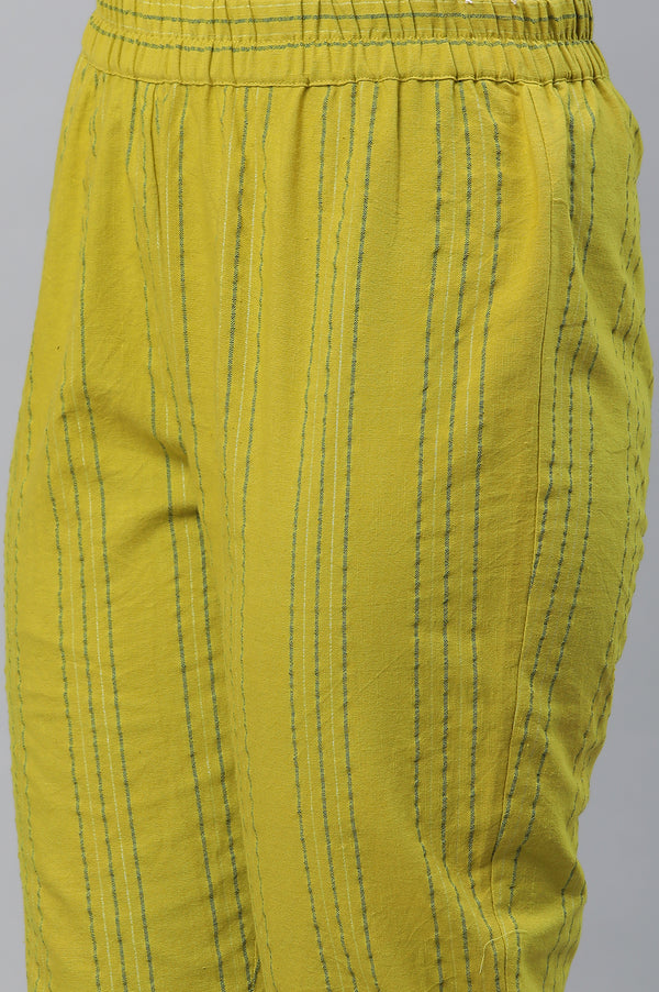 Green Stripe Kurta & Trouser Co-ord Set
