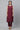 Wine Embroidered Sheer Gilet, Kurta and Pants Set