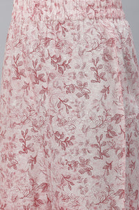 Red Floral Printed Kurta, Pants &amp; Dupatta Set
