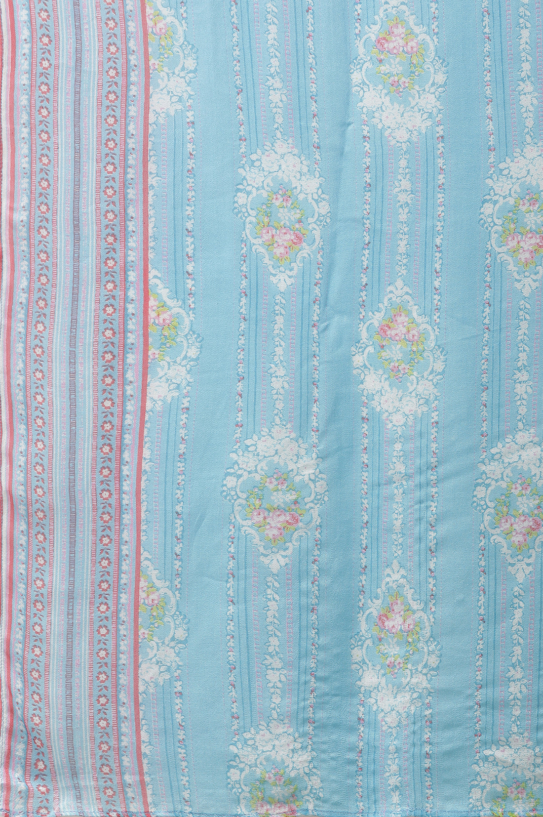 Pink Embroidered Kurta, Narrow Palazzo and Dupatta Set