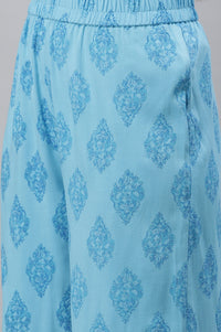 Pink Embroidered Kurta, Narrow Palazzo and Dupatta Set