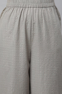 Grey Embellished Kurta, Pants &amp; Dupatta