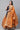 Blue Festive Short Kurta, Orange Crinkle Skirt and Dupatta