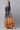 Blue Festive Short Kurta, Orange Crinkle Skirt and Dupatta