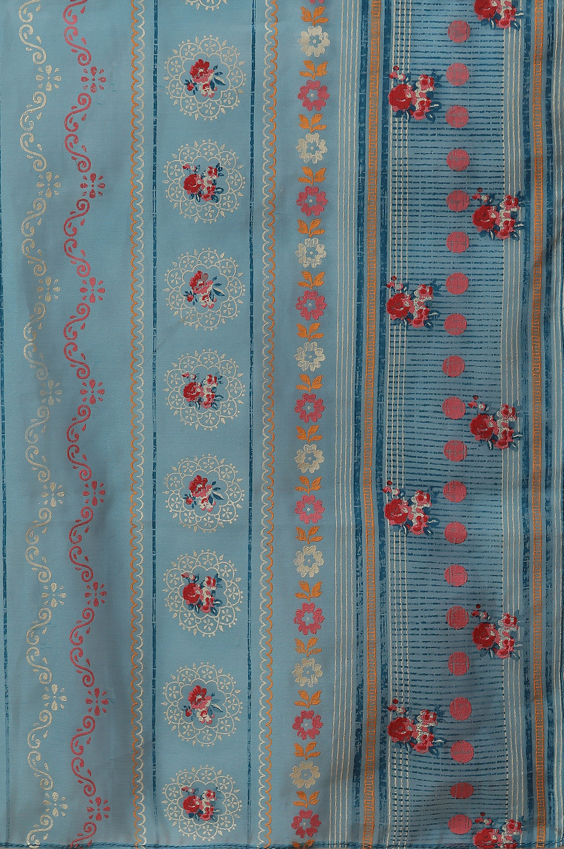 Pink Printed Anarkali Kurta, Tights and Dupatta