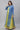 Green Embellished Long Kurta &amp; Blue Gilet Set
