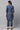 Blue Cotton Denim Kurta and Pants Co-ord Set