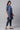 Blue Cotton Denim Kurta and Pants Co-ord Set