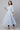 White and Blue Floral Print Kurta, Tights and Dupatta Set