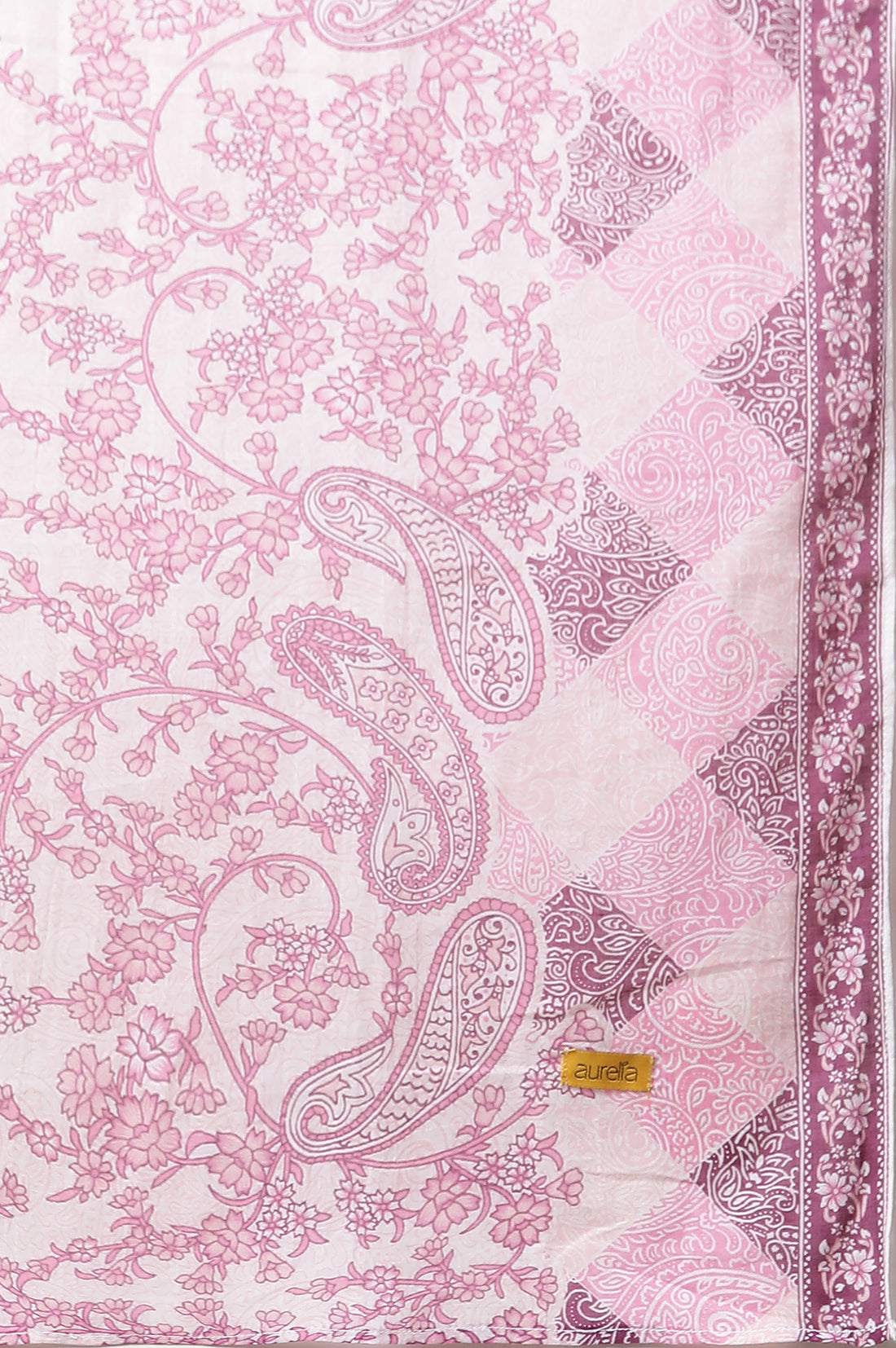 White Floral Printed Kurta, Trousers and Dupatta Set