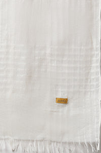 White Stripe Kurta, Tights and Dupatta Set