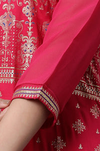 Pink Embellished Kurta and Pants Set