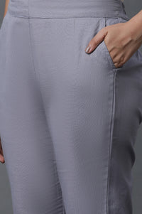 Multi-coloured Dobby Kurta and Pants Set