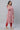 Red Seer Sucker Kurta and Trouser Set