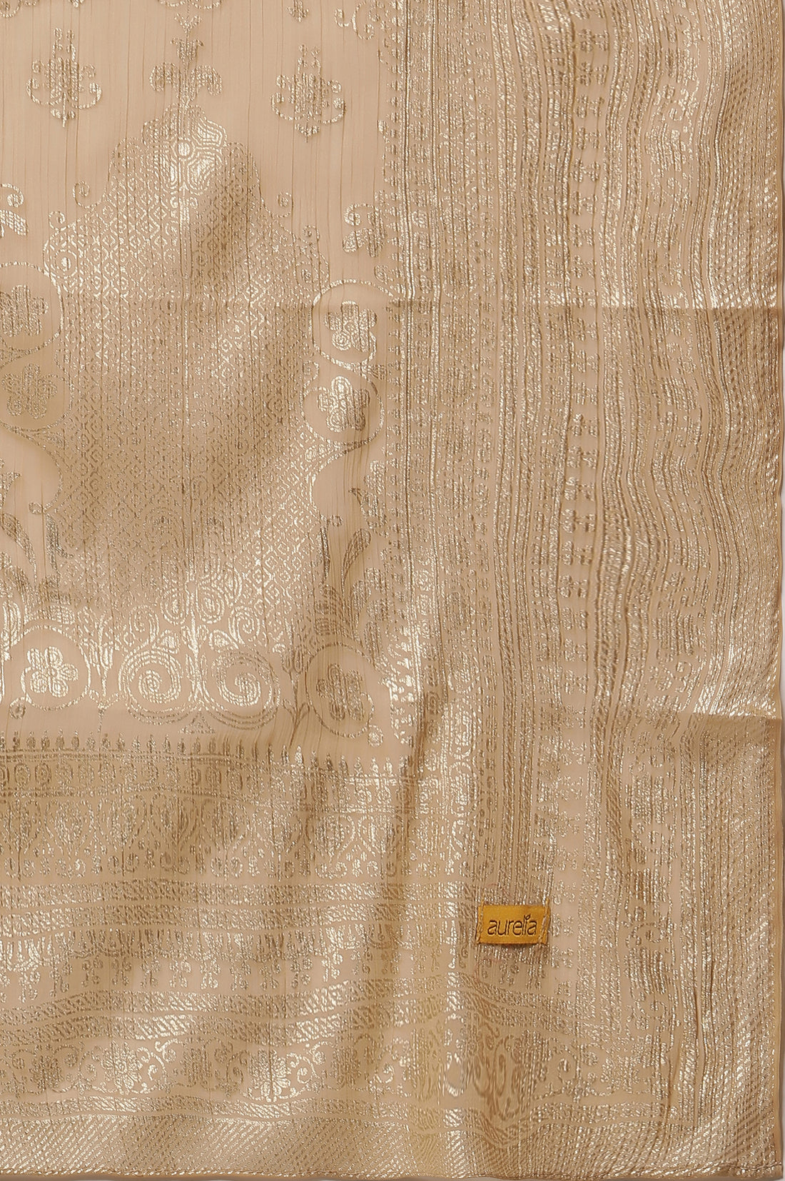 Pink Floral Foil Prined Kurta, Tights and Dupatta Set