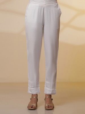 Green Lurex Straight Kurta and Pants Set