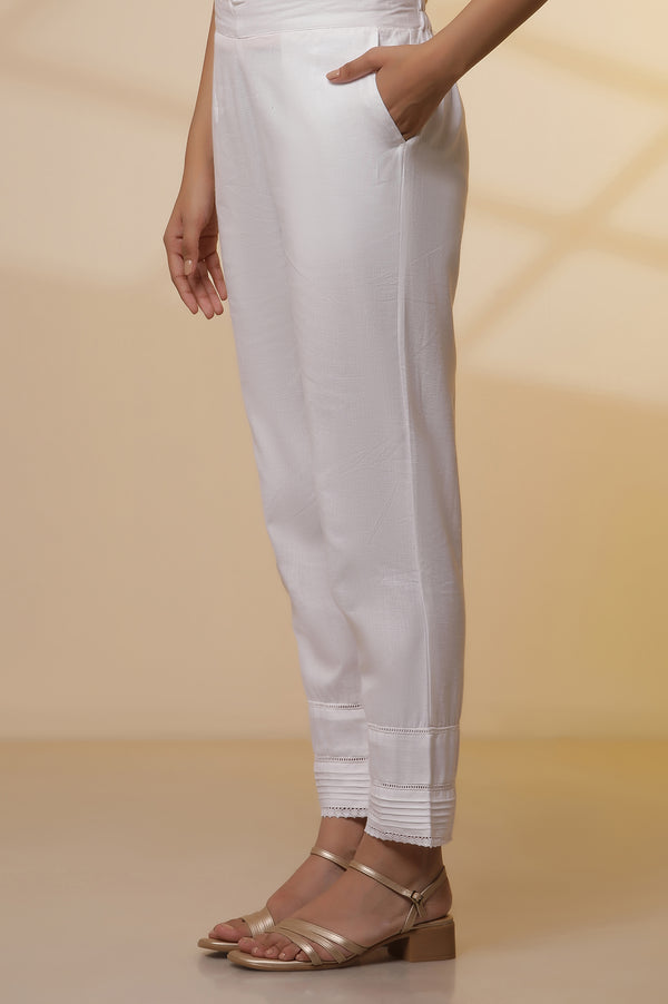 Green Lurex Straight Kurta and Pants Set