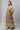Browm Printed and Embellished Festive Flared Dress