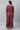 Maroon Embellished Festive Jumpsuit with Attached Sheer Layer