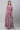 Purple Net Embellished Gilet, Crop Top and Pleated Skirt Set
