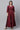 Maroon Embroidered Ethnic Jumpsuit with Belt