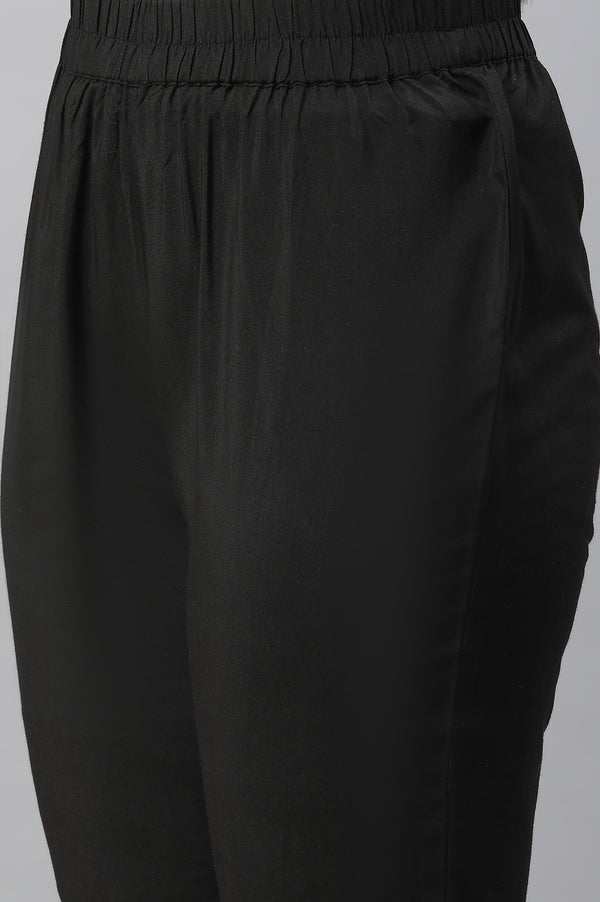 Black Zari Embellished Kurta Pants Dupatta Set