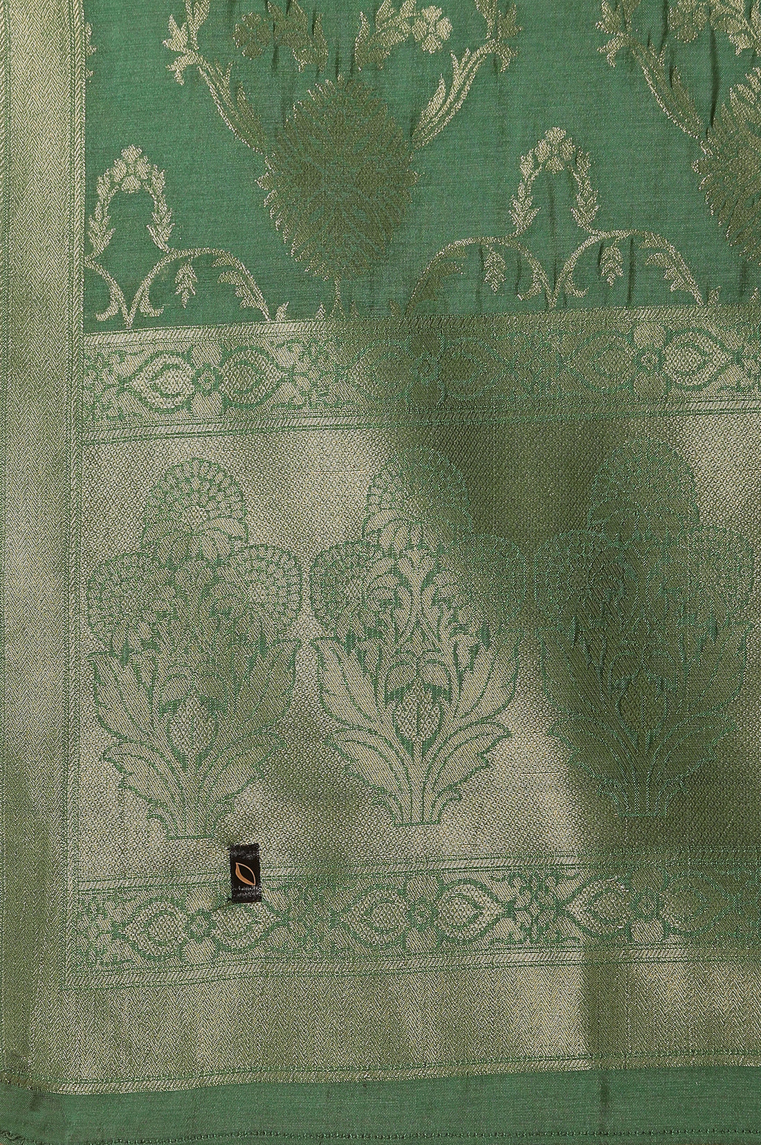 Green Zari Embroidered Festive Kurta Trousers and Dupatta Set