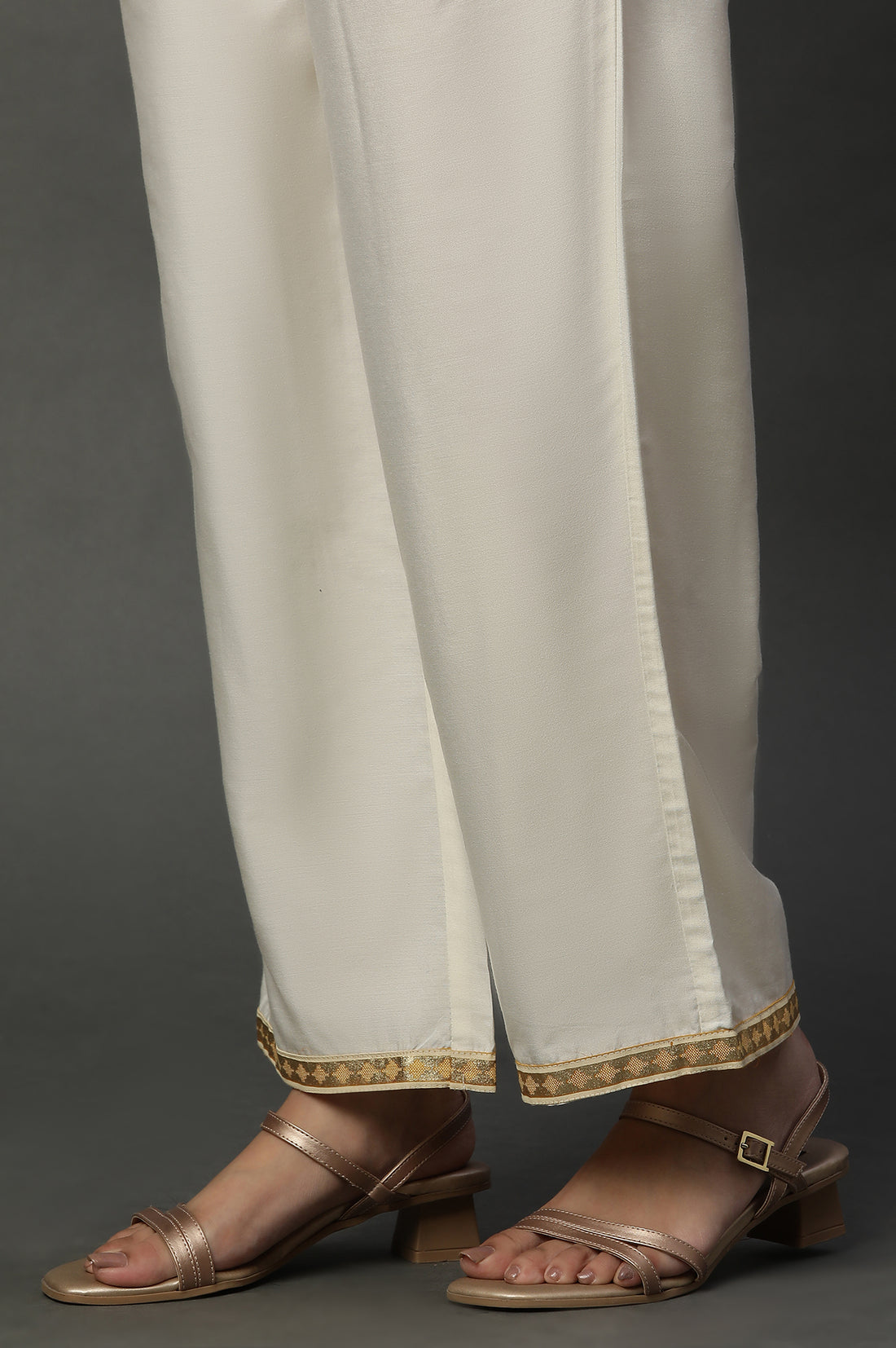 Yellow Foil Printed Embroidered Straight Kurta Pants and Dupatta Set