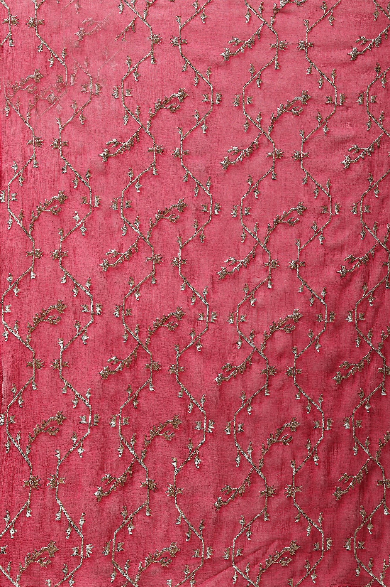 Pink Printed Festive Kurta, Pants and Embroidered Dupatta Set