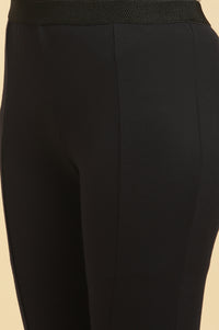 Black Solid Skinny Rayon Legging