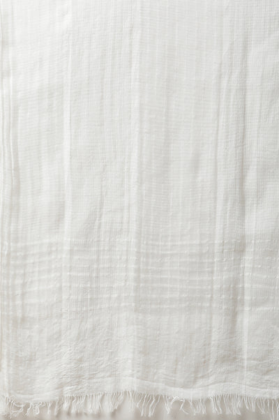 White Classic Woven Dupatta