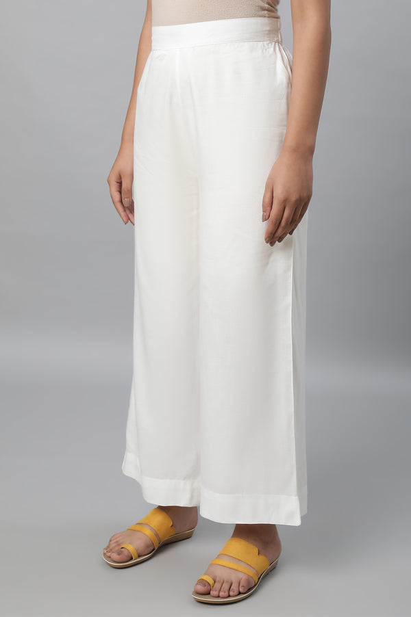 Off-White Straight Liva Palazzos for Women