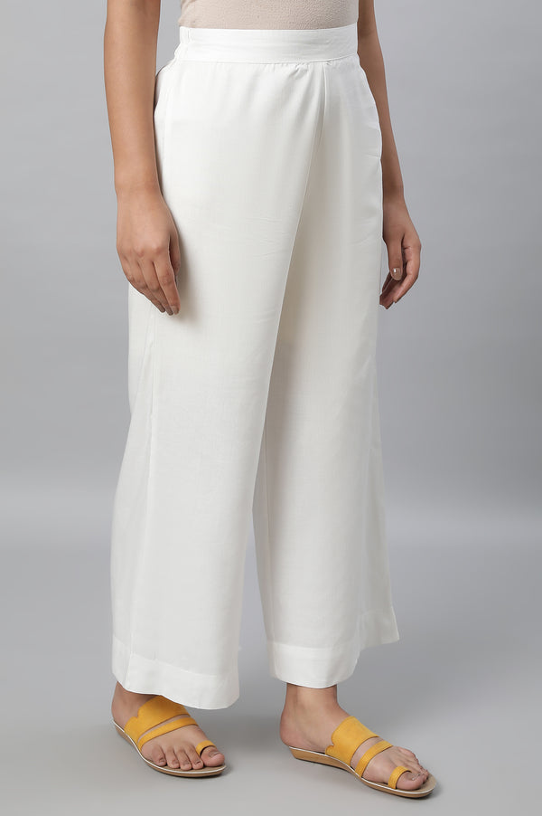 Off-White Straight Liva Palazzos for Women
