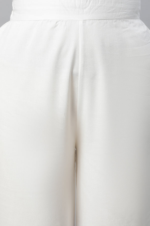 Off-White Straight Liva Palazzos for Women