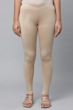 Almond Gold Printed Tights