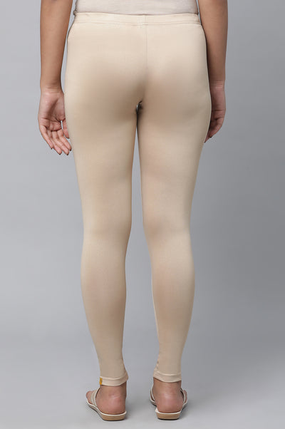 Almond Gold Printed Tights