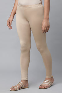 Almond Gold Printed Tights