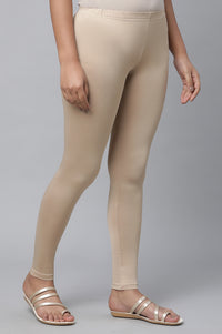 Almond Gold Printed Tights
