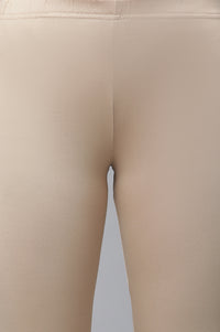 Almond Gold Printed Tights