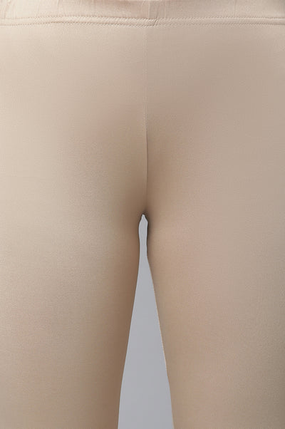 Almond Gold Printed Tights