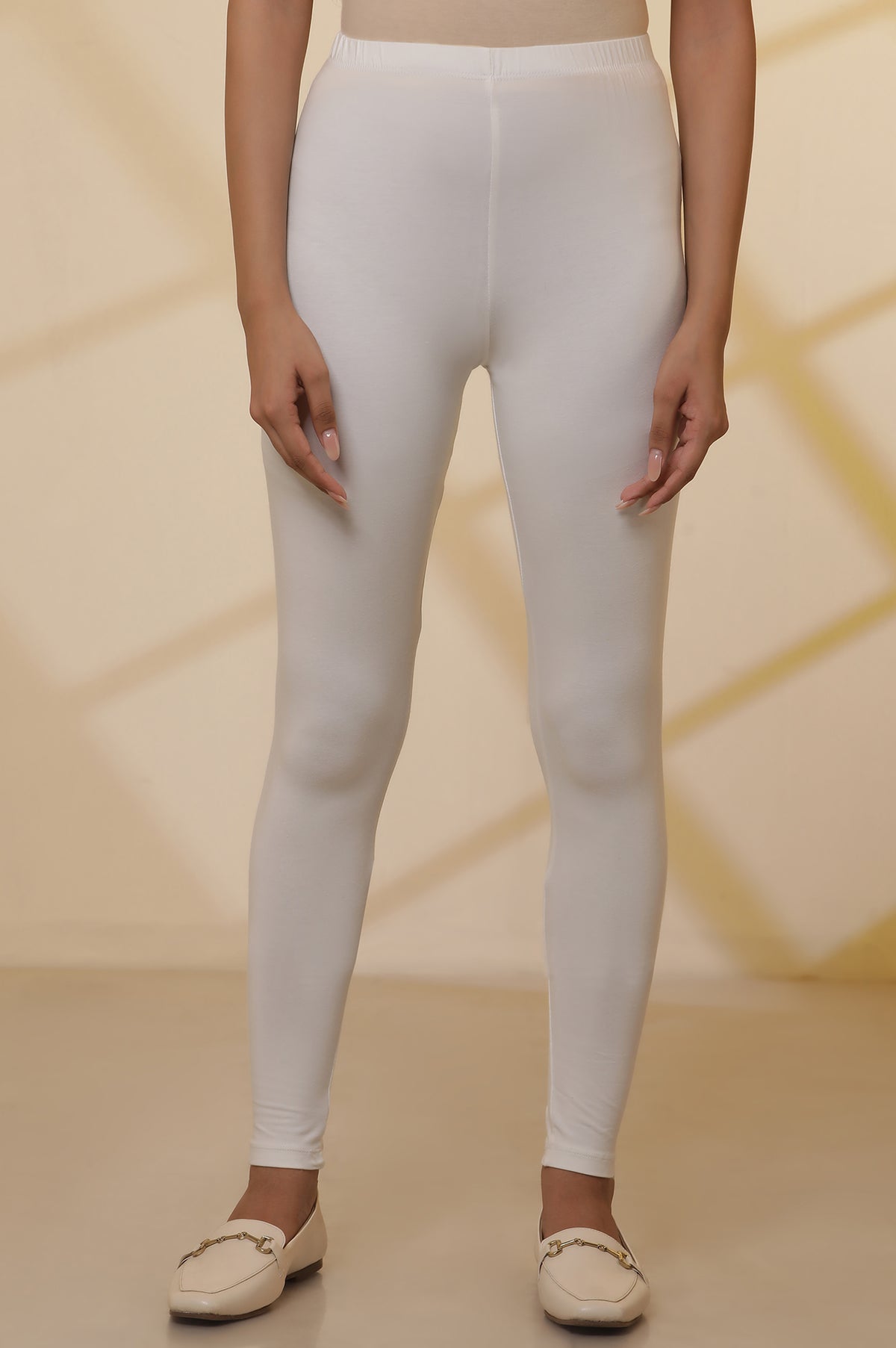 White Skinny Tights - S