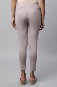 Mauve Solid Yoga Tights