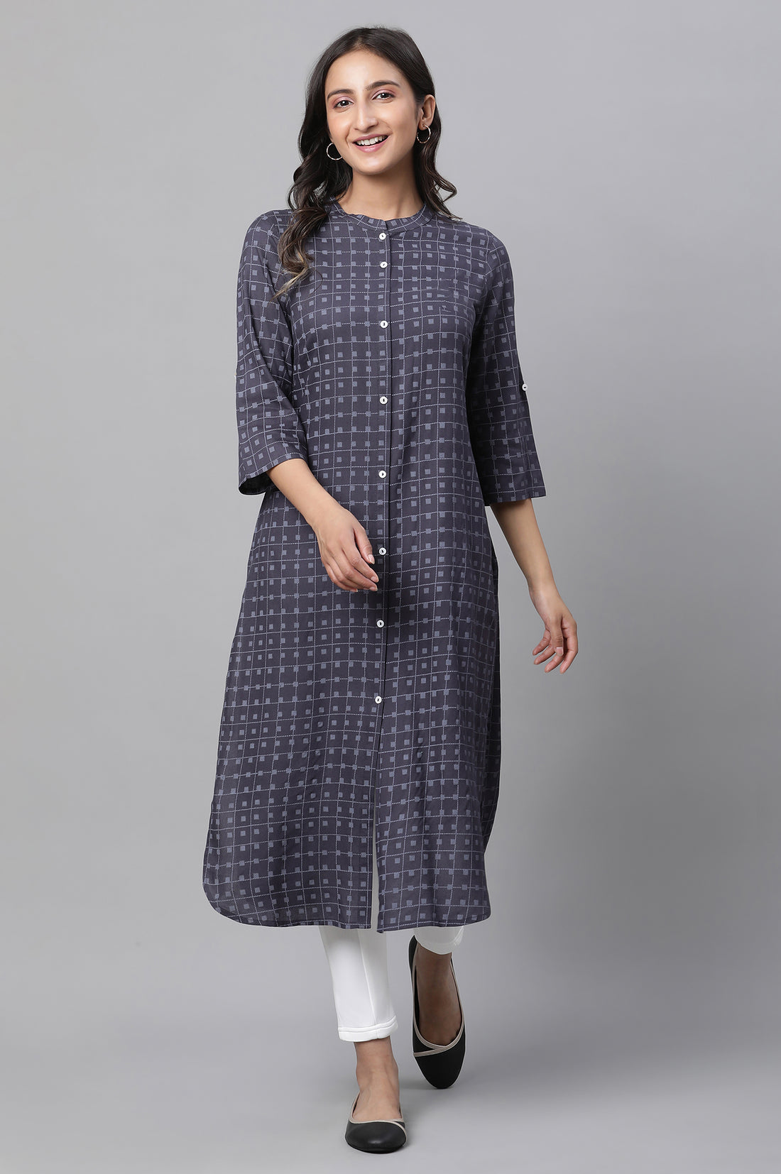 White Solid Skinny Fit Tights With Side Pockets