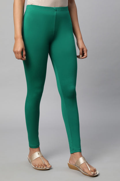 Green Cotton Lycra Tights