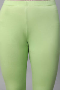 Green Cotton Lycra Tights