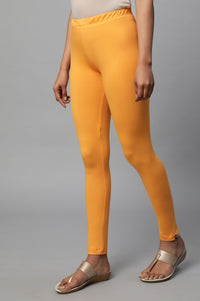 Orange Cotton Lycra Tights
