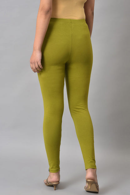 Green Cotton Lycra Tights