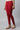 Red Cotton Lycra Cropped Tights